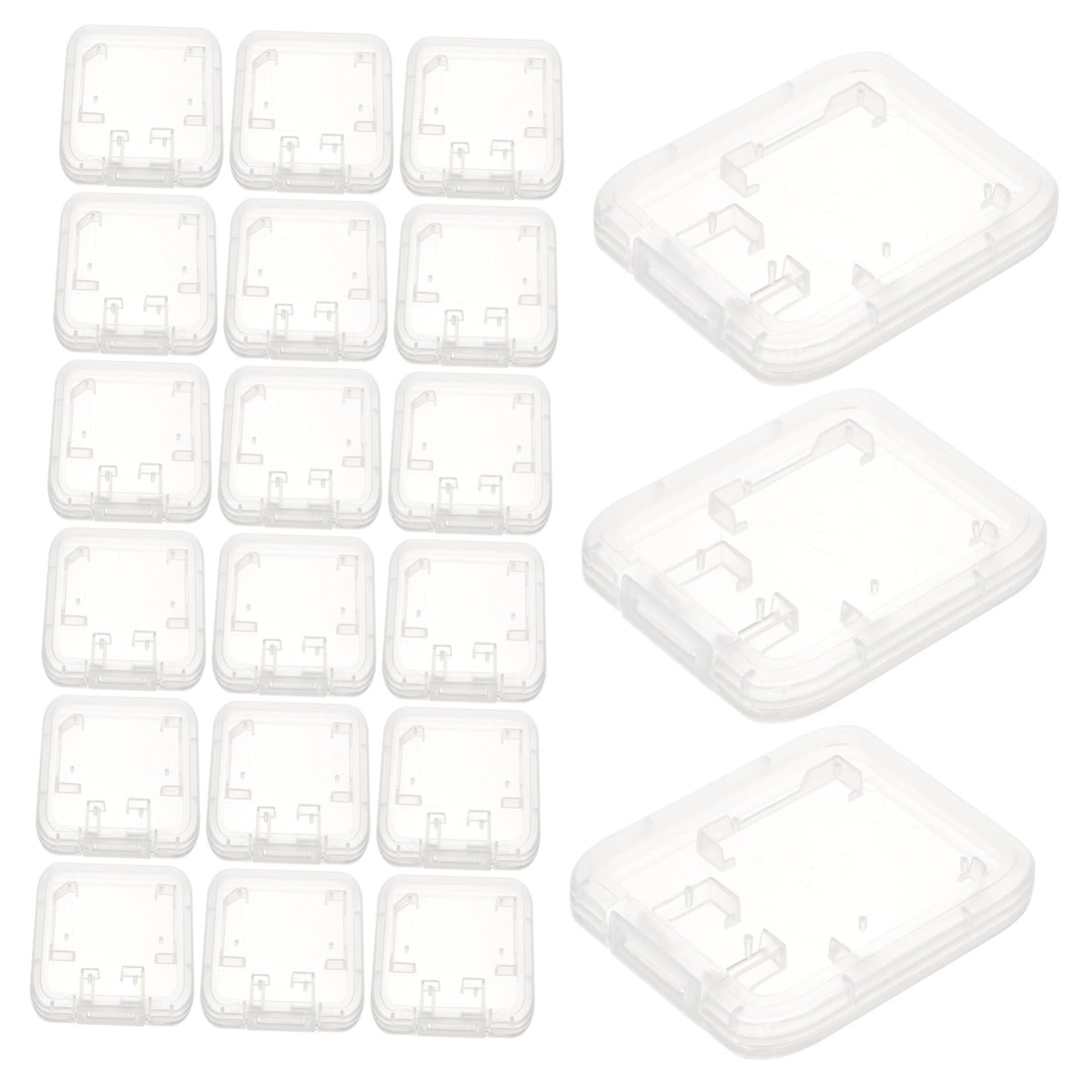 24pcs Memory Card Storage Box - Plastic SD Card Holder Case for Camera, DSLR, GoPro - Compact Organizer for Memory Cards, SIM Cards, Small Computer Accessories - Perfect for Travel, Photography, and Office Use