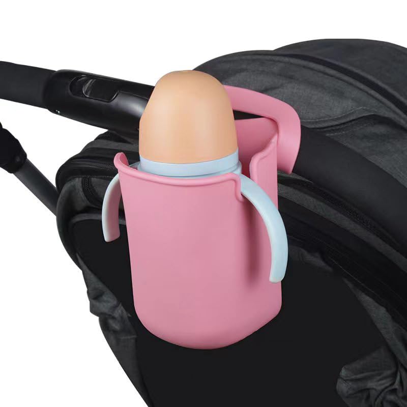 Universal Silicone Stroller Cup Holder - Removable Drink Bottle Holder for Bicycle, Walker & Scooter - Outdoor Portable Water Bottle Mount for Kids & Adults - Perfect for Park Walks, Bike Rides & Family Outings