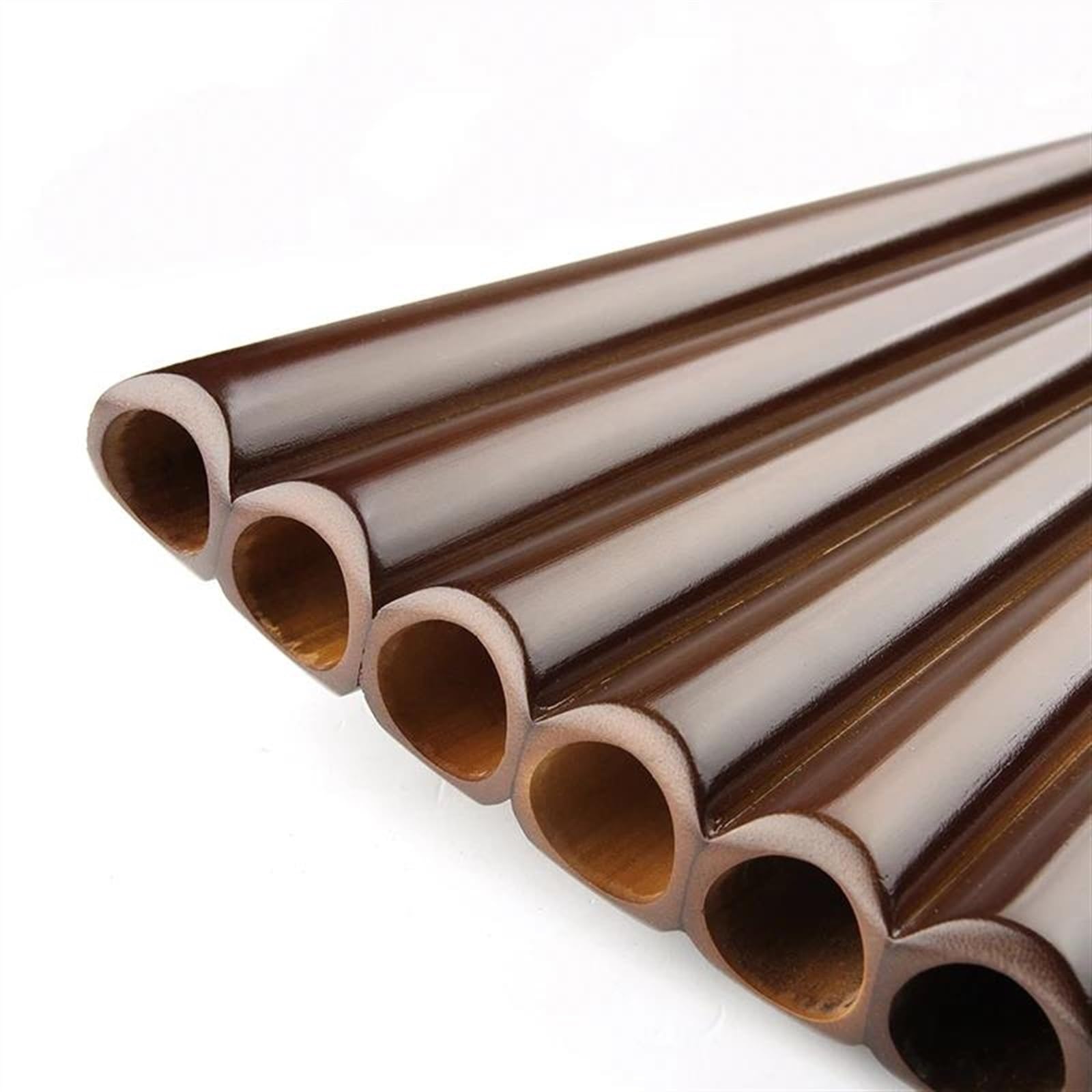 Handmade 25-Pipe Pan Flute in C Key - Traditional Wooden Wind Instrument for Music Lovers & Performers - Perfect for Folk Music, Meditation & Cultural Performances (Brown, Left-Handed)