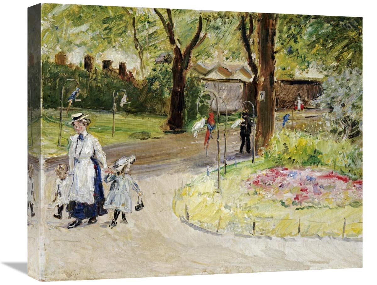 22 Inch The Entrance to The Zoological Gardens Frankfurt Art Print by Max Slevogt - Vintage German Landscape Wall Decor for Living Room, Office & Gallery
