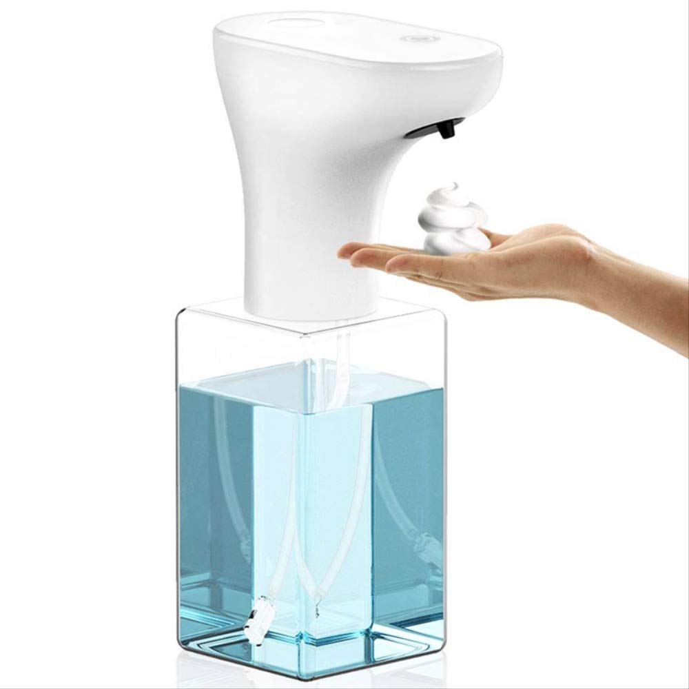 Automatic Hands-Free Foaming Soap Dispenser with Infrared Motion Sensor - Waterproof & Adjustable Clear Design for Kitchen, Bathroom, or Office Use