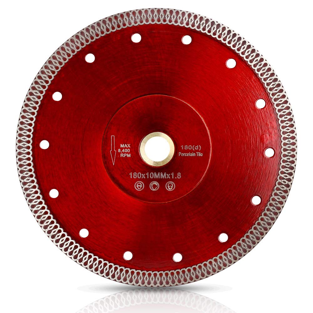 7 Inch Super Thin Diamond Cutting Blade for Tile, Granite, Marble - Premium Diamond Blade for Wet/Dry Cutting (7