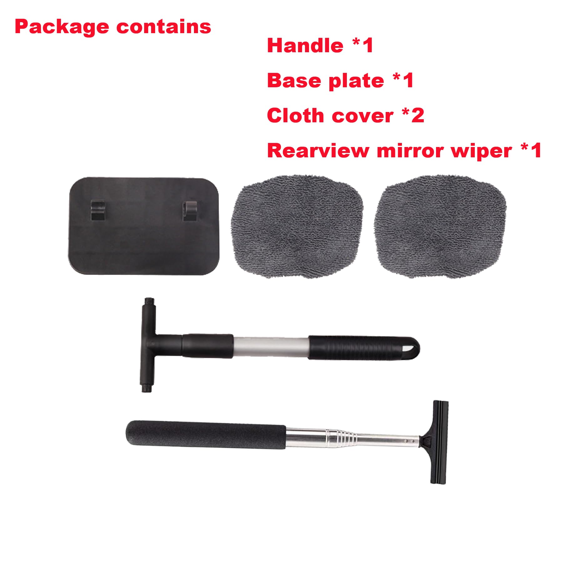 Universal Car Rearview Mirror Wiper - 2 Pack, 98cm Long Handle for Easy Cleaning - Perfect for Car Glass & Water Mist Removal