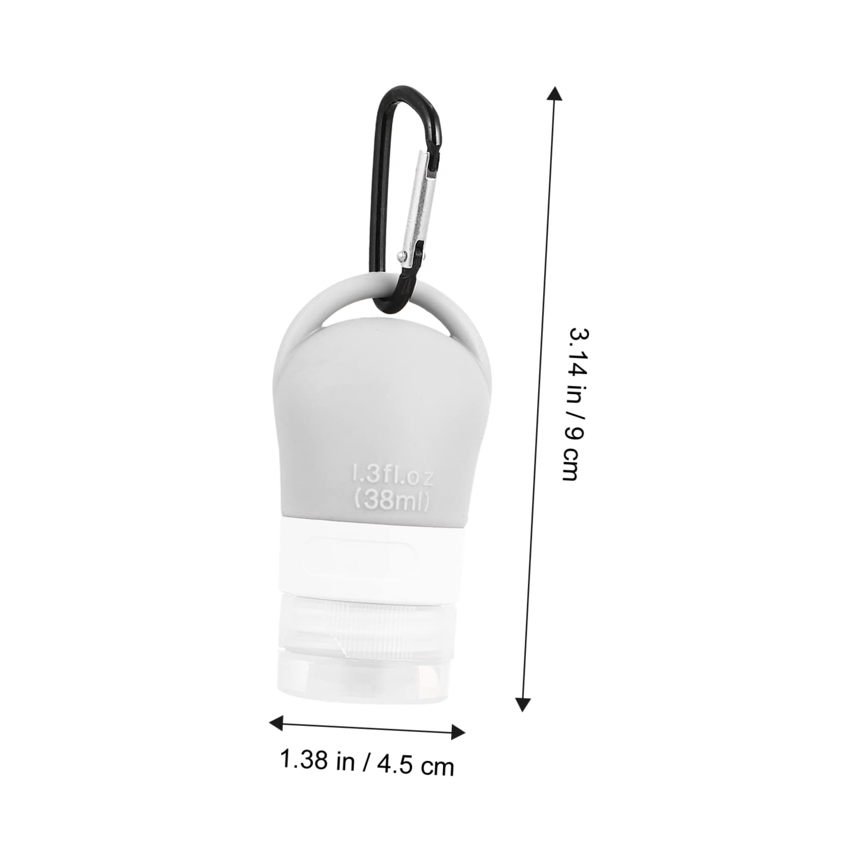 4pcs Clear Silicone Travel Bottles for Toiletries - Leak-Proof Cosmetic Dispensers, Shower Gel & Lotion Containers - Perfect for Air Travel, Gym, Camping & Daily Use (Keychain Included)