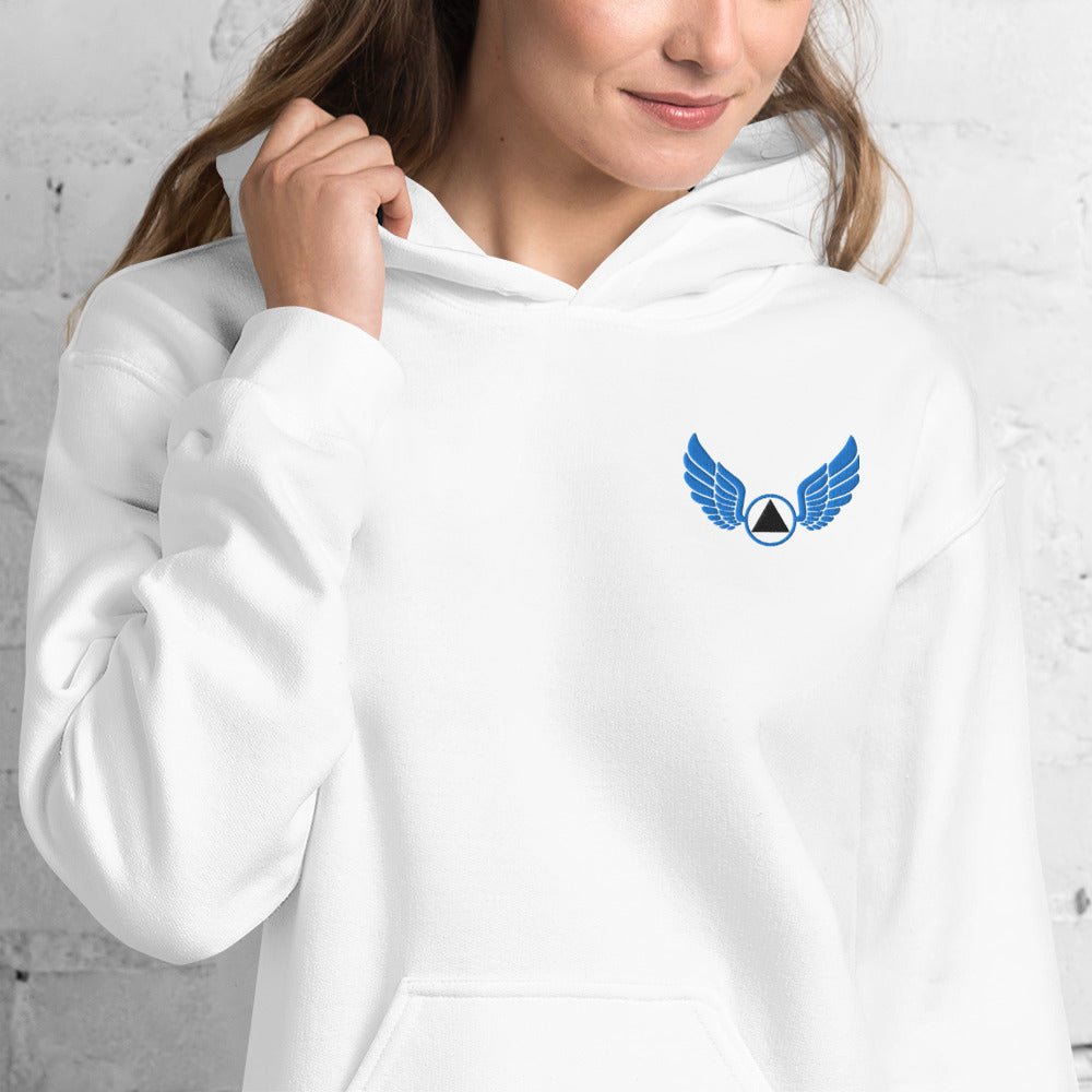 Wings of Recovery Embroidered Hoodie - Comfortable Pullover Sweatshirt for Men & Women - Perfect for Casual Wear, Gym, and Outdoor Activities