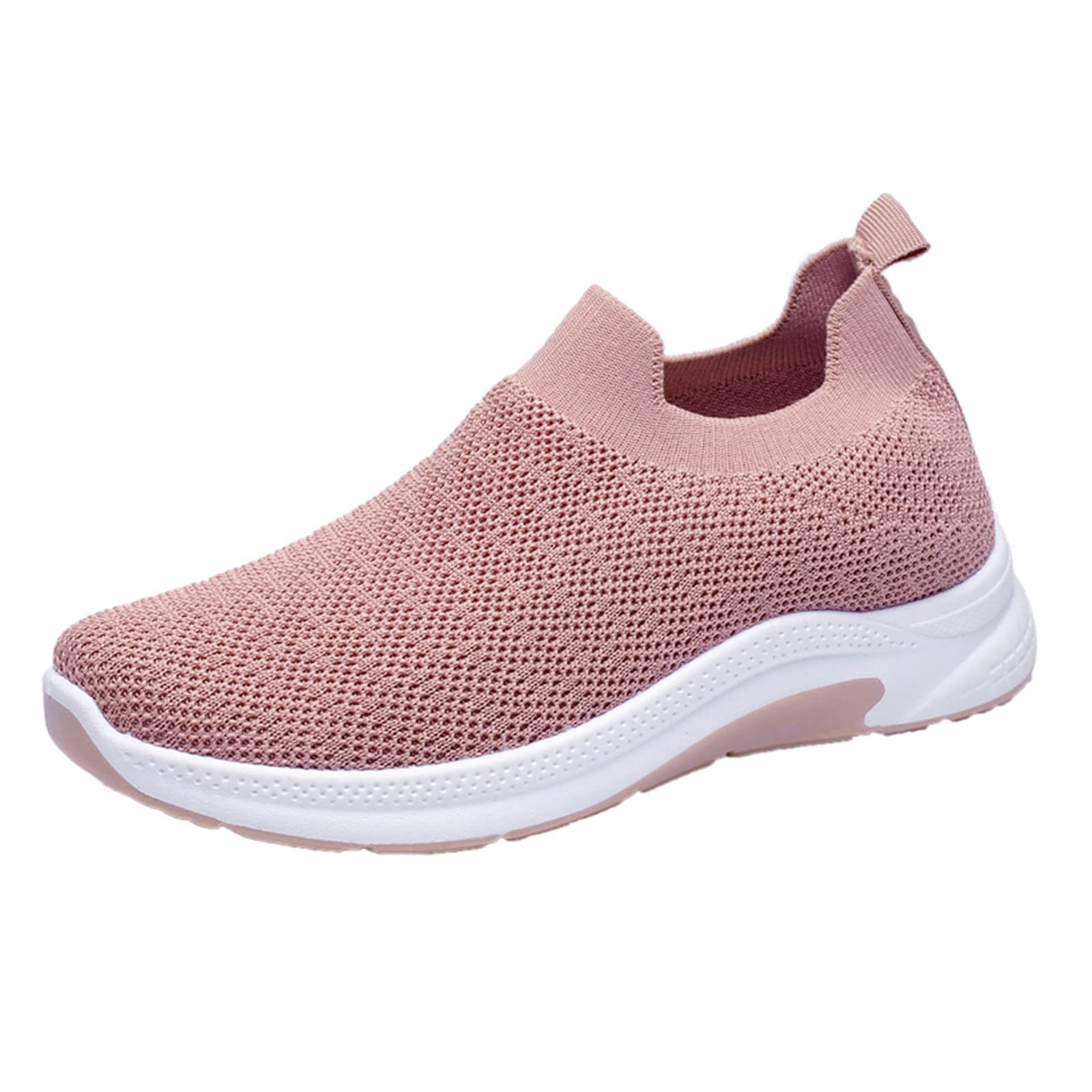 YUHAOTIN Women's Cap-Toe Sneakers 2022 Spring Casual Breathable Mesh Sport Shoes for Running, Fitness & Tennis | Slip-On Athletic Wedge Trainers for Outdoor & Leisure Activities