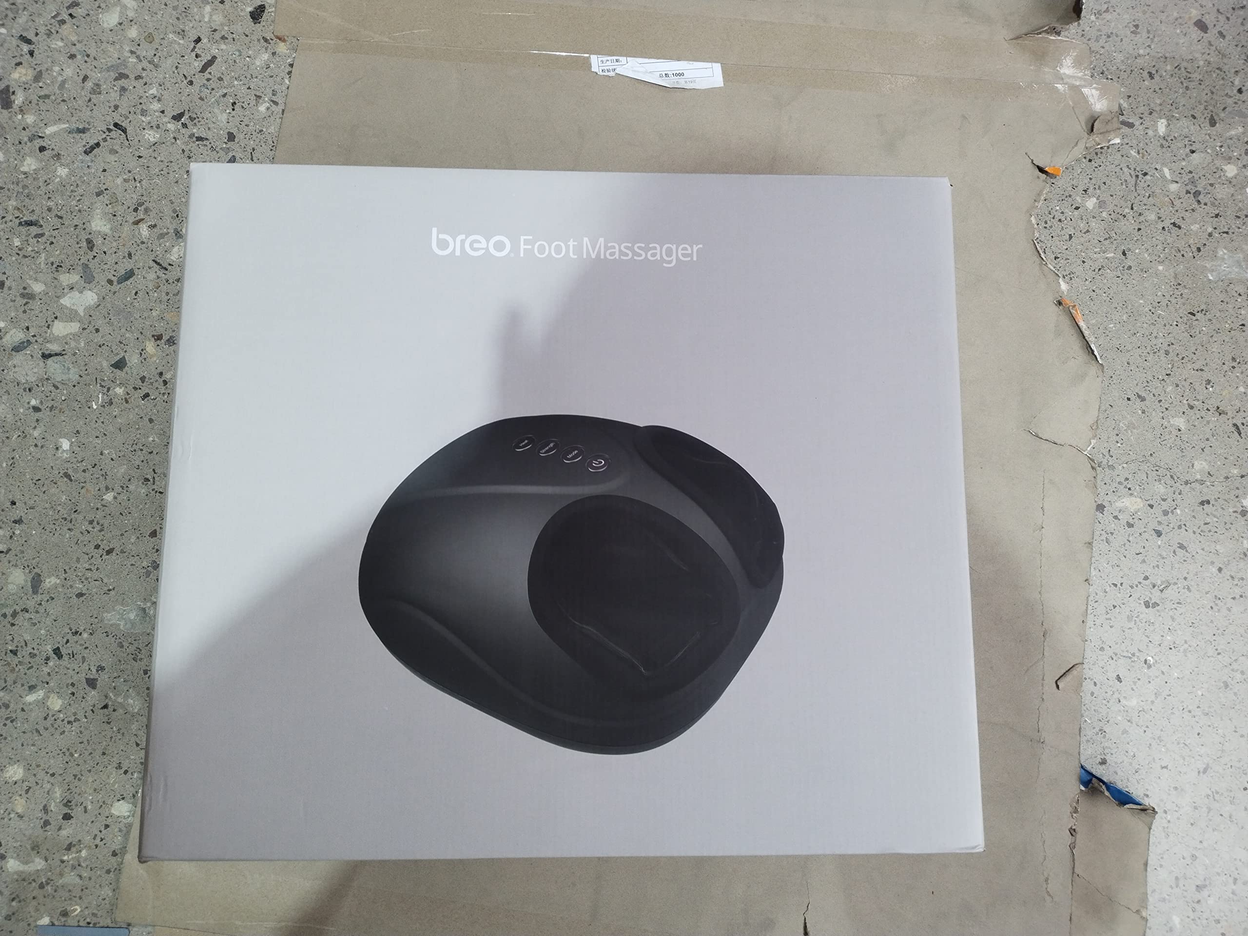 Breo Foot Massager with Heat - Deep Kneading, Air Compression & Rolling Massage for Foot Pain Relief, Plantar Fasciitis & Circulation - Fits Up to Size 46 (US 12) - Perfect for Home, Office & Post-Workout Recovery
