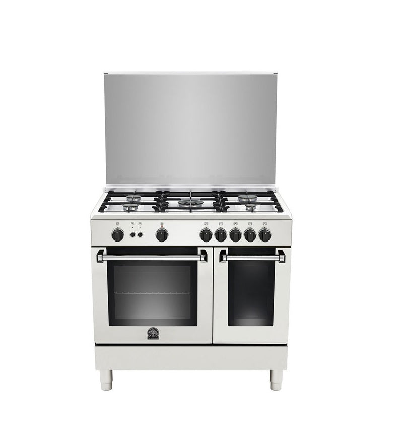 La Germania 90x60cm American Style Gas Cooker with Bottle Compartment - Perfect for Modern Kitchens, Restaurants & Outdoor Cooking