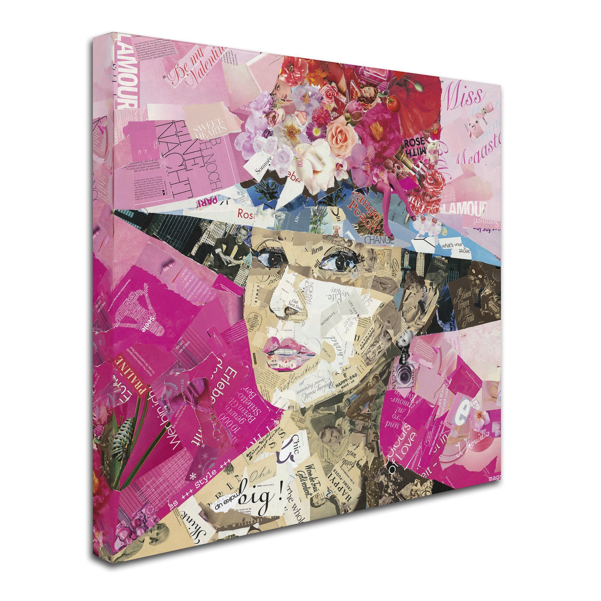 Trademark Fine Art 'Girl Next Door' by Ines Kouidis - 35x35 Inch Canvas Wall Art Decor for Living Room, Bedroom & Office - Modern Home & Office Wall Decorations