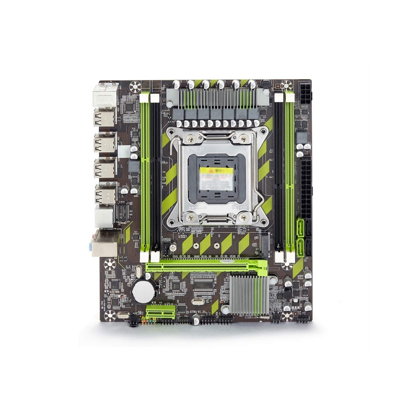 TOPOU X79 Motherboard - Compatible with Atermiter X79G, LGA 2011 Socket, Supports Xeon E5 Processors, USB 2.0, SATA3, DDR3 PC3 & REG ECC Memory - Ideal for Gaming PCs, Workstations, and High-Performance Computing