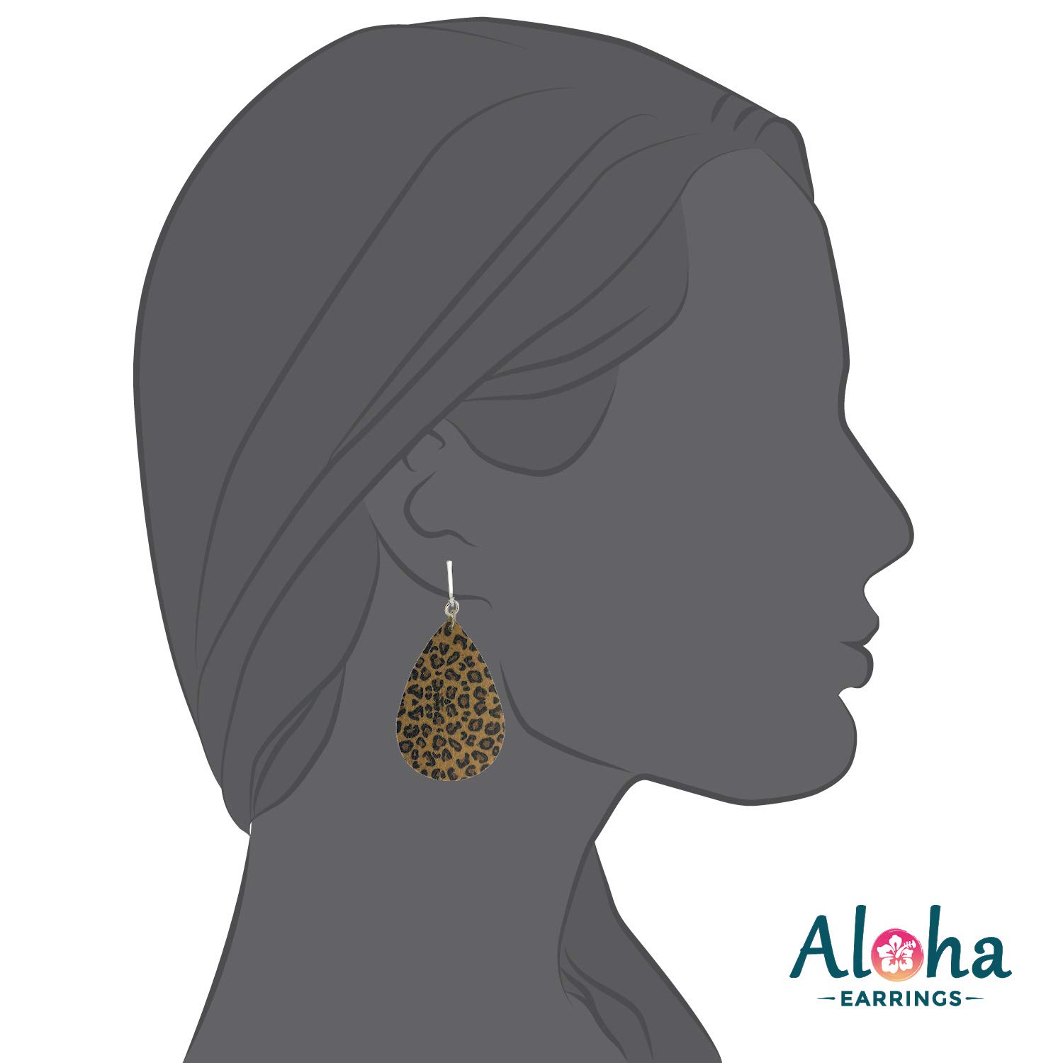 Trendy Aloha Faux Leather Clip-On Earrings for Women – Lightweight Teardrop Leaf Design, Colorful Non-Piercing Fashion Accessories | Perfect for Summer Outfits, Beach Vacations & Boho Style