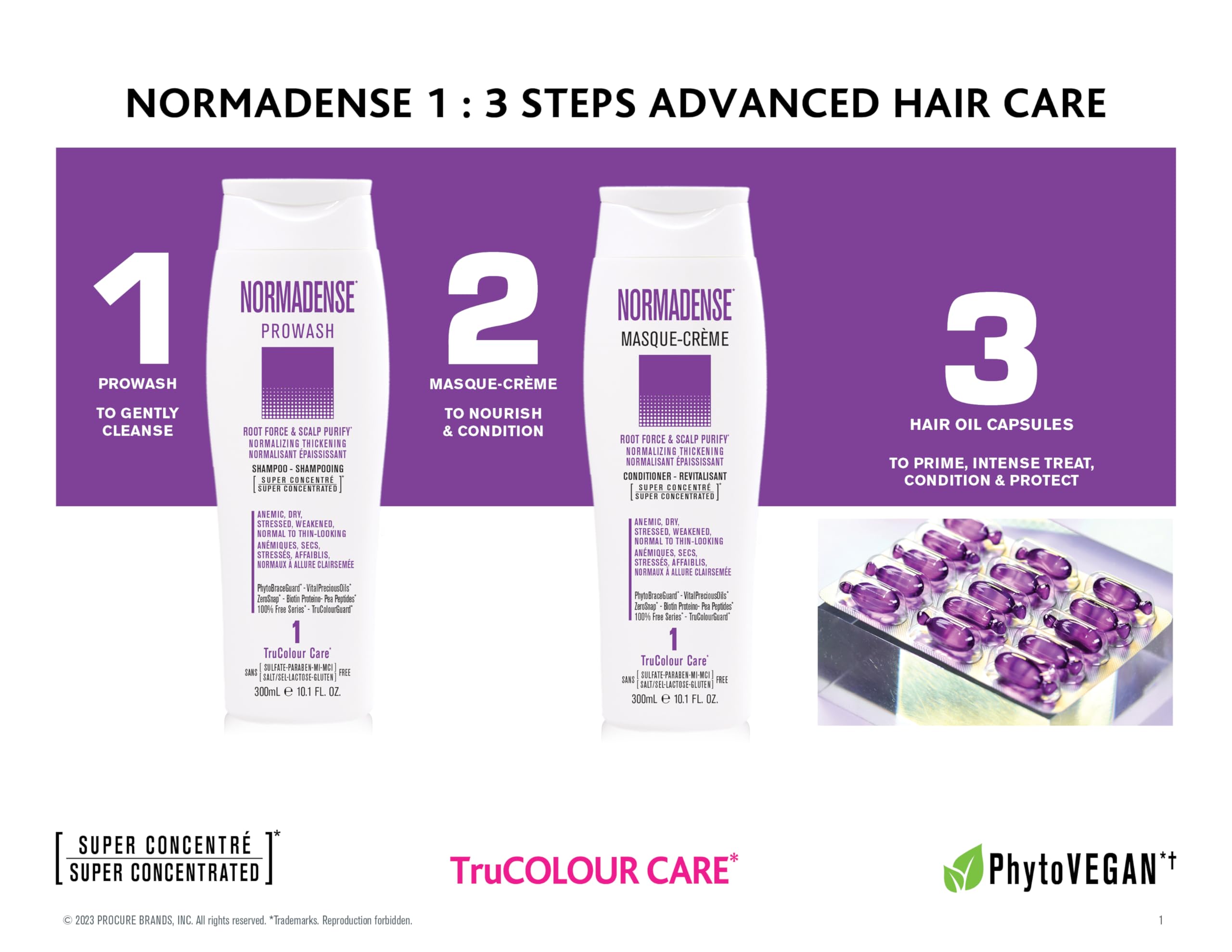 NORMADENSE 1 Vegan Biotin Shampoo & Hair Oil Set - Hydrating & Strengthening Treatment with Argan Oil & Biotin for Dry, Damaged Hair - Perfect for Daily Hair Care & Scalp Nourishment
