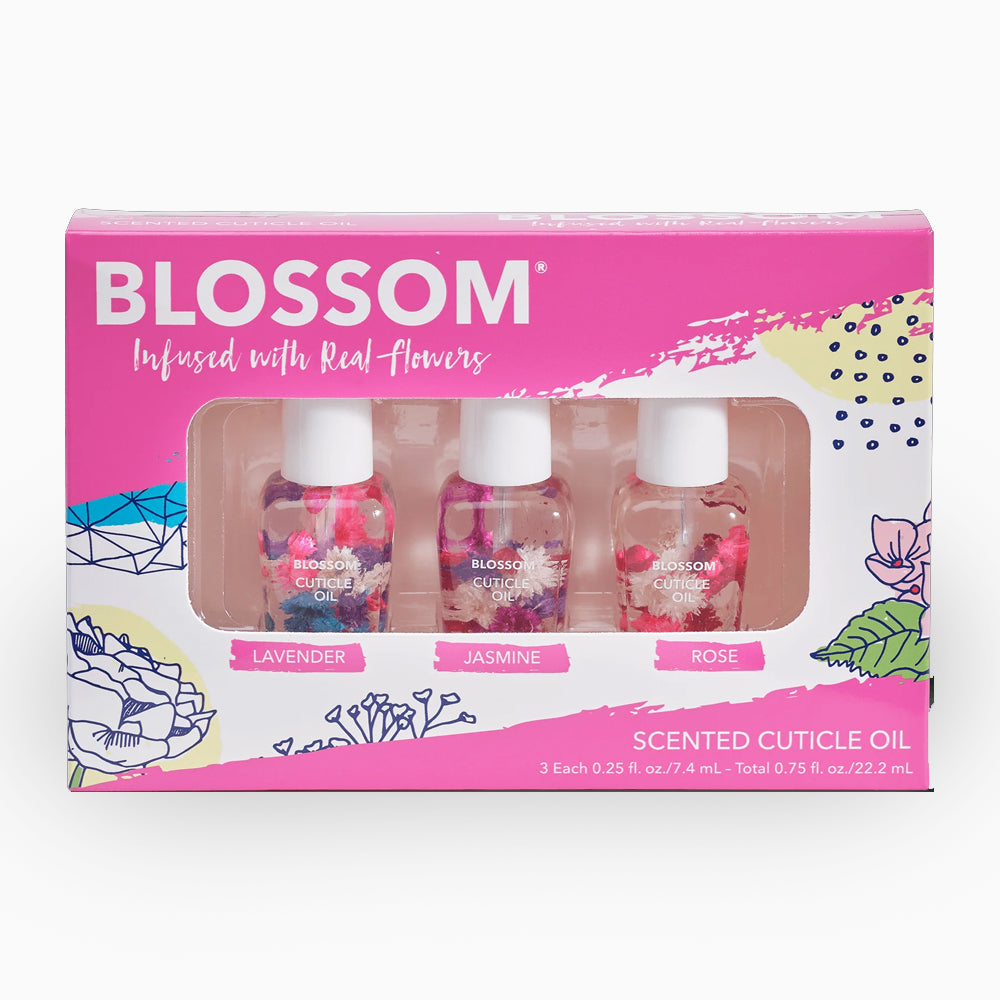 Blossom Scented Cuticle Oil Set - 3 Pack for Nail Care & Hydration | Perfect for Manicures, Dry Cuticles & At-Home Nail Treatments