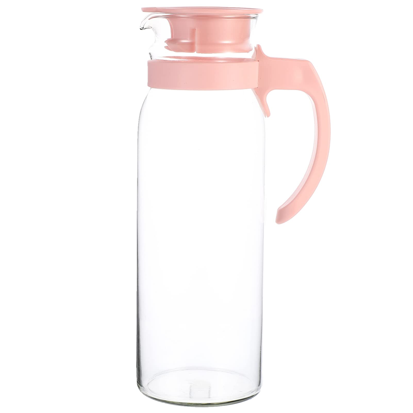 BESPORTBLE Heat Resistant Glass Pitcher with Lid - 68oz/2L Beverage Dispenser with Handle - Perfect for Iced Tea, Lemonade, Juice & Cold Brew - Durable Pitcher for Kitchen, Parties & Outdoor Use