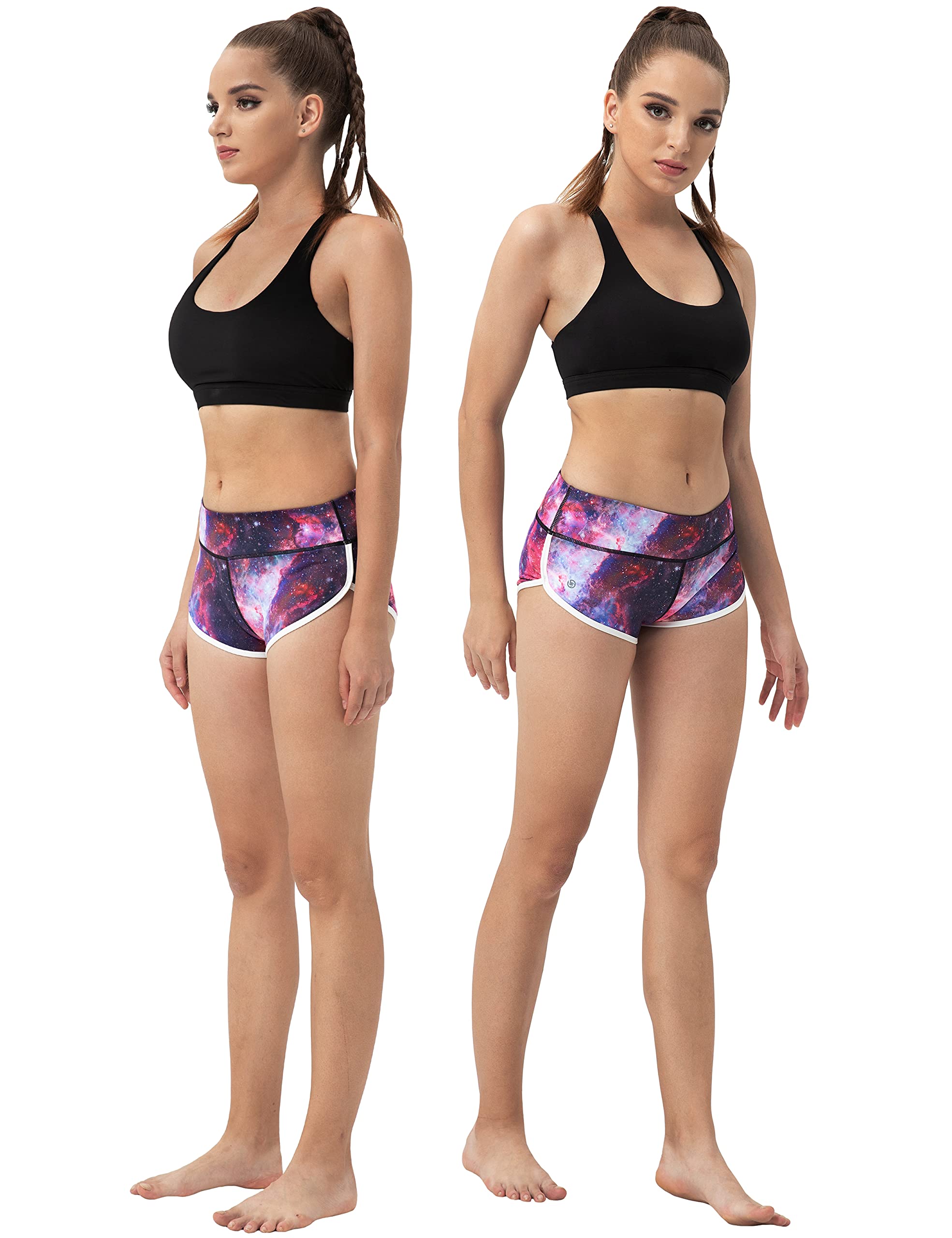 BUBBLELIME Women's Sexy Booty Yoga Shorts XS-XXL - High Waisted Tummy Control Workout Running Shorts with Moisture Wicking & UPF 30+ for Yoga, Gym, Fitness & Outdoor Activities