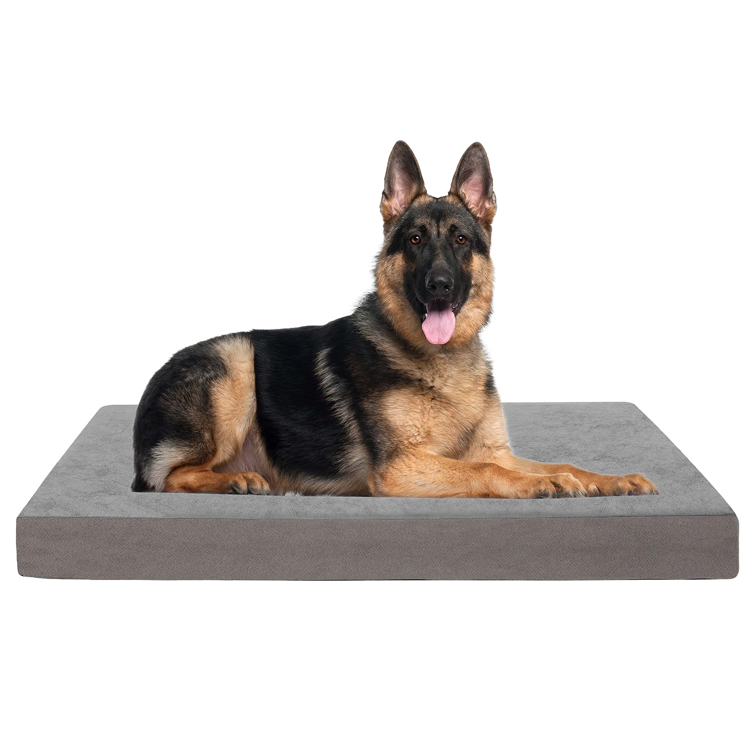 Jumbo Orthopedic Memory Foam Dog Bed for Large Dogs - Cooling Gel, Washable & Waterproof with Removable Cover - Perfect for Crates, Kennels & Home Use