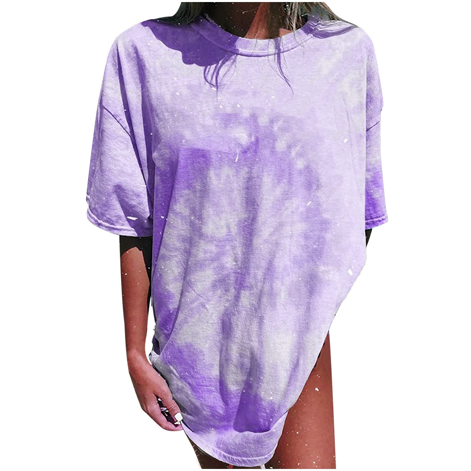 Women's Casual Round Neck T-Shirt with Puff Sleeves - Soft Scoop Neck Blouse for Everyday Wear | Perfect for Work, Weekend Outfits & Layering