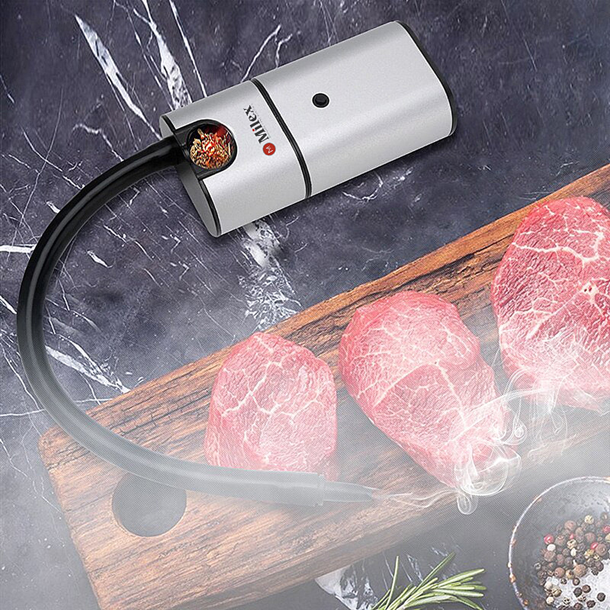 Premium Milex Cocktail Smoker Kit - Whiskey & Cocktail Smoking Gun Set with Wood Chips - Perfect for Home Bars, Parties & Mixology Enthusiasts