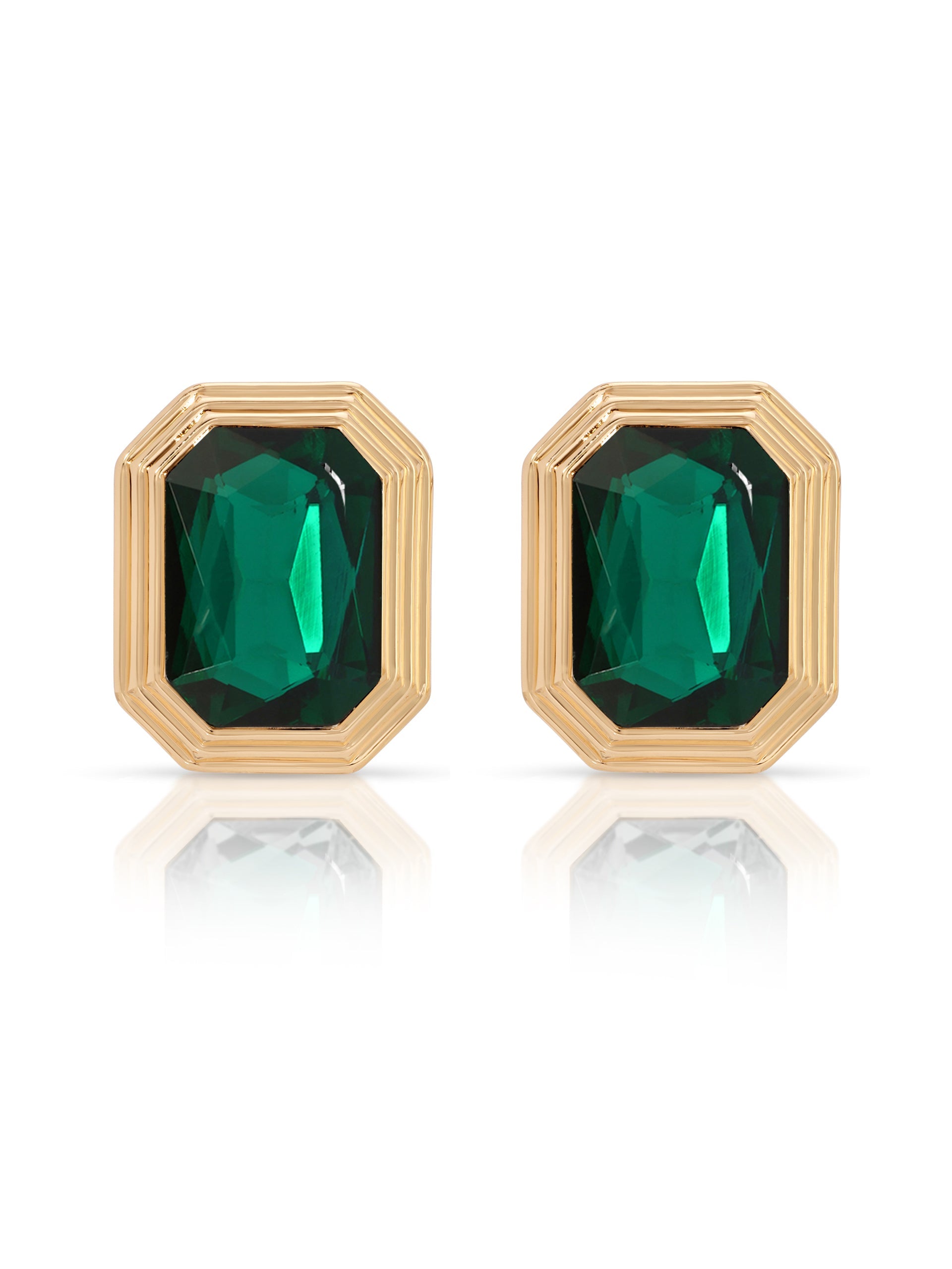 Exquisite Emerald Green Deco Style Earrings for Women – Elegant Vintage Jewelry Gift for Parties, Weddings & Special Occasions