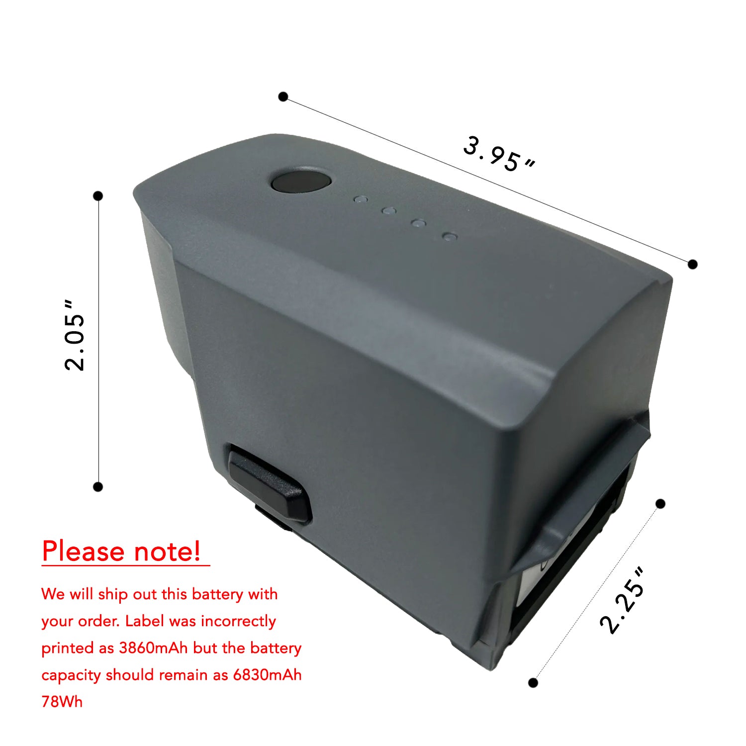 11.4V 6830mAh Replacement Battery for DJI Mavic Pro Drone - High Capacity LiPo Battery - Perfect for Aerial Photography, Travel & Outdoor Adventures