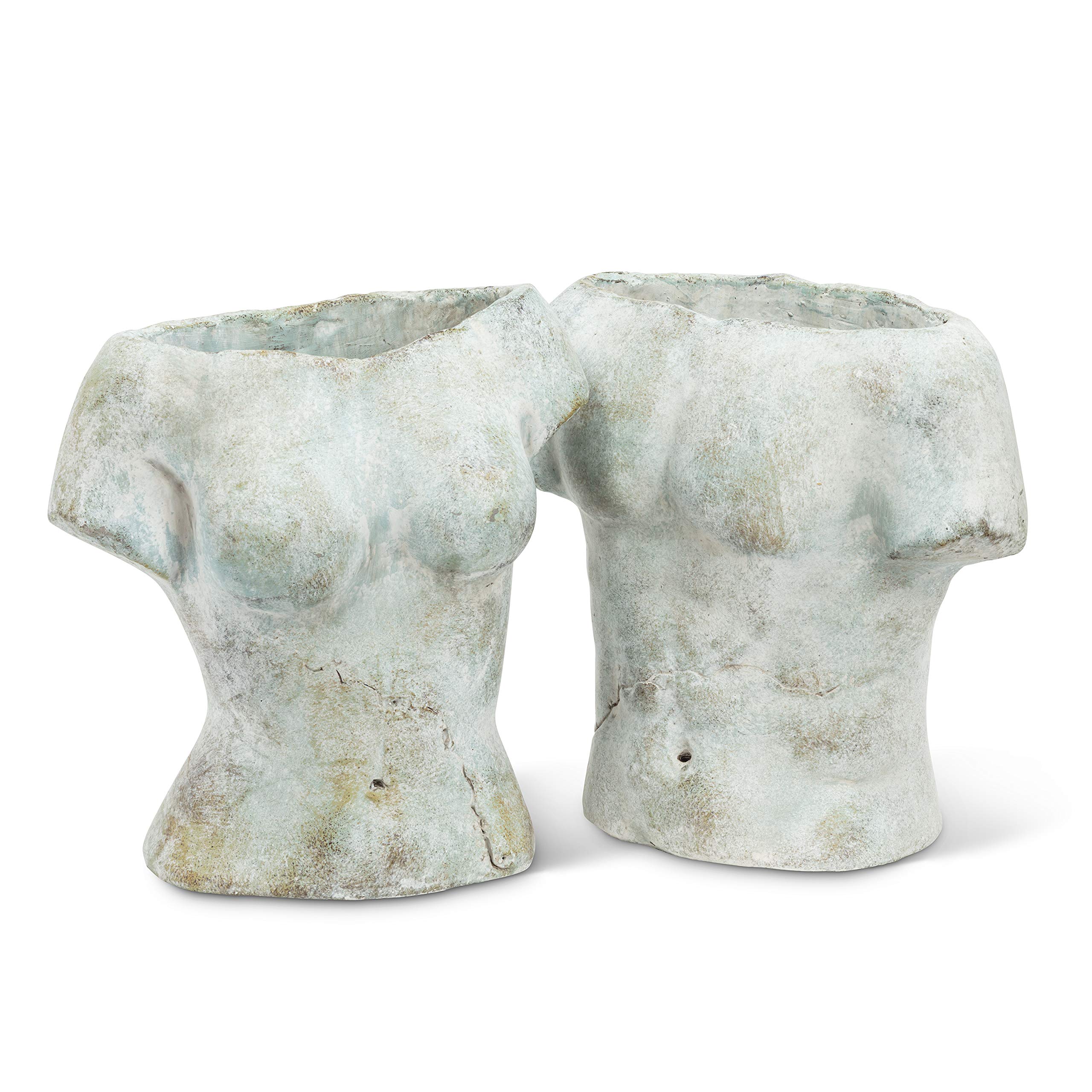 Abbott Collection 27-ATHENS-800 Modern Grey Planter - Indoor Outdoor Flower Pot for Home Garden, Patio, and Office Decor