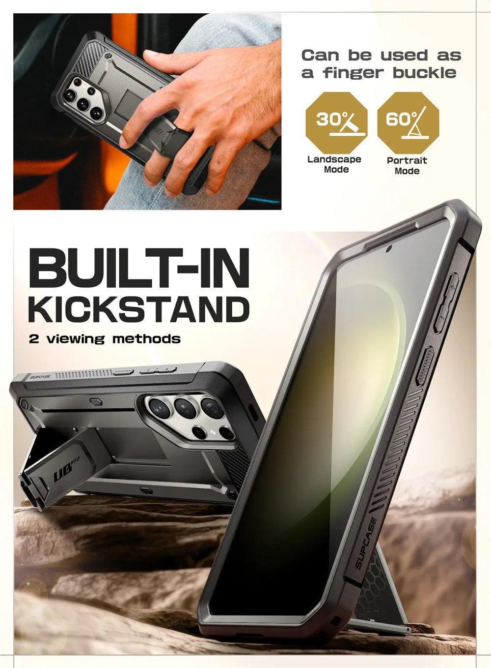 Samsung Galaxy S24 Ultra Case - Supcase UB Pro Full Body Dual Layer Protective Cover with Kickstand | Shockproof & Drop Protection for Everyday Use & Outdoor Activities