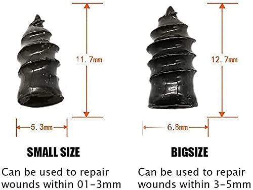 Tubeless Tire Repair Kit - 10pcs Mushroom Plugs & Push Pin Rivets for Motorcycle & Car Tires | Puncture Repair Nails for Vacuum Seal | On-Road Emergency Tire Fix for Bikes, Scooters & Automobiles