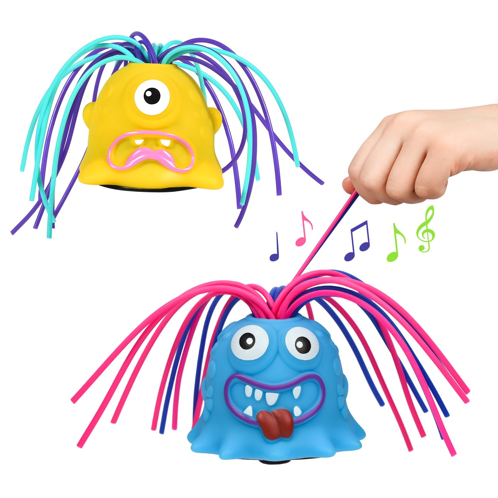 MVPTGRS Fatidge Stress Relief Toys - Anti Anxiety Fidget Screaming Monster with Fun Hair Pulling & Different Sounds - Sensory Toys for Kids Ages 3-7 (Boys & Girls) - Perfect for ADHD, Autism & Classroom Focus