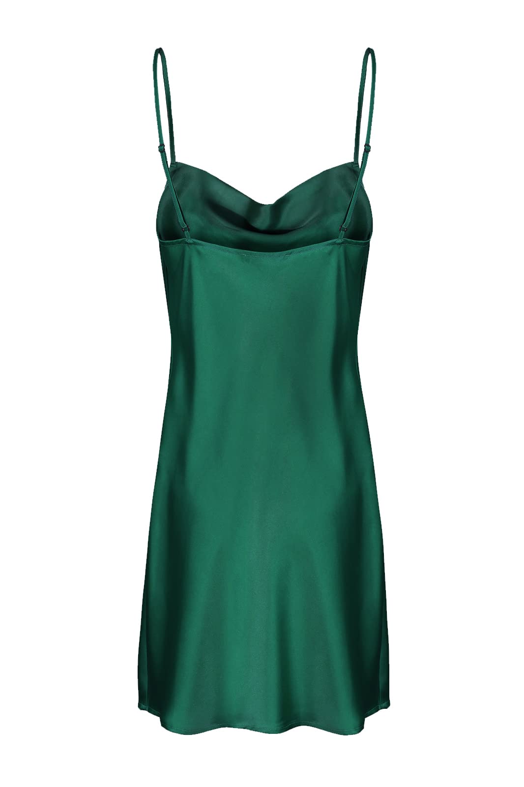 Elegant Women's Satin Slip Dress with Cowl Neck & Spaghetti Straps - Perfect for Cocktail Parties, Beach Vacations & Evening Events