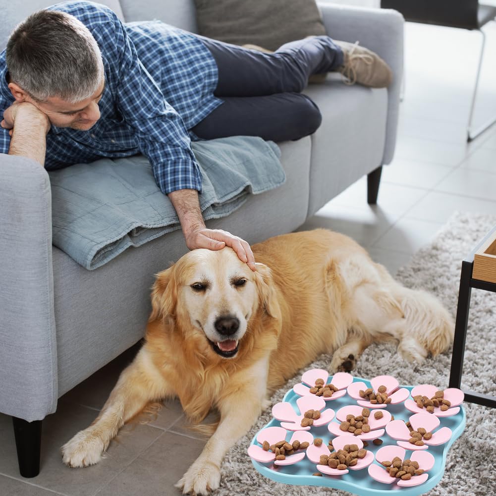 Premium Slow Feeder Dog Bowl - Non-Slip Silicone Lick Mat for Anxiety Relief & Training | Interactive Puzzle Feeder for All Breeds | Perfect for Fast Eaters, Wet Food, and Calming Pets (Suction Cup Base) - Great for Mealtime Enrichment and Puppy Training
