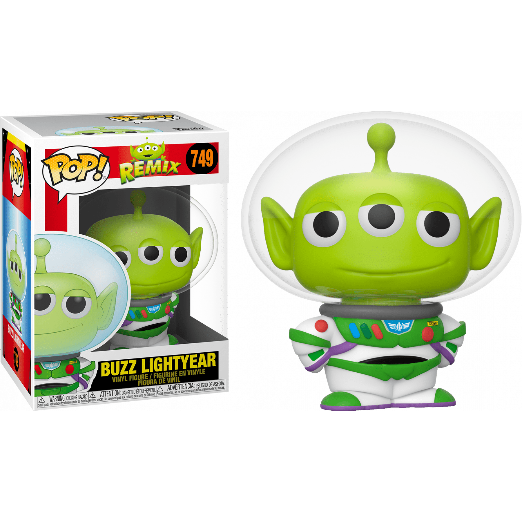 Disney Pixar Buzz Lightyear Alien Remix Glow in The Dark Action Figure - Toy Story Collectible for Kids & Adults - Perfect for Birthday Gifts, Movie Nights, and Display Collections