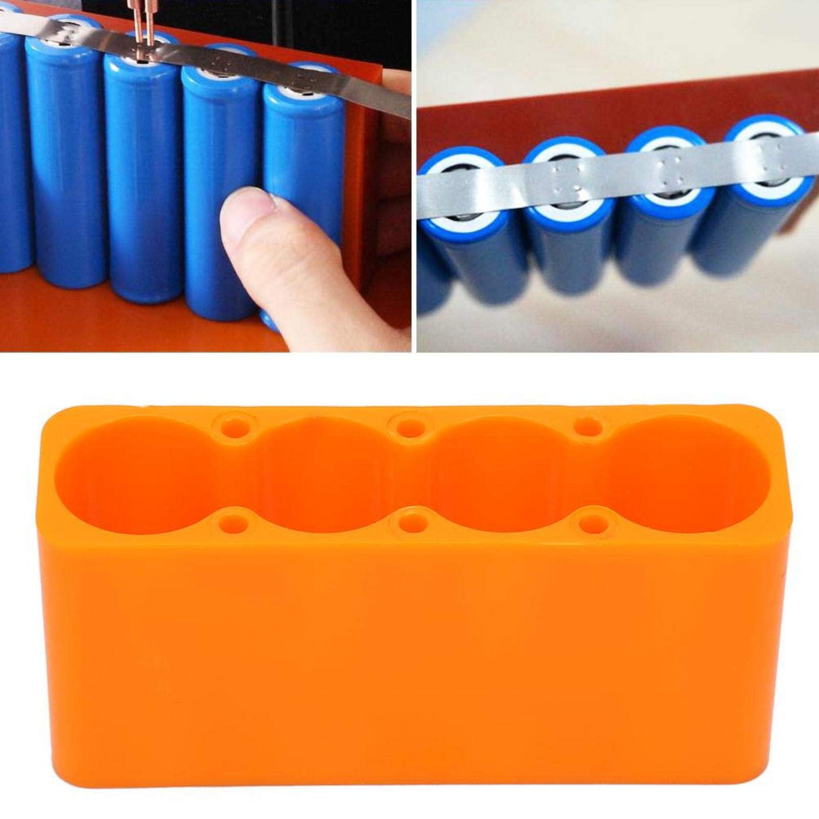 2PCS Adjustable Battery Welding Clamp - Battery Pack Holder & Mounting Jig for Spot Welding (4 Sections) - Perfect for DIY Battery Repair, Electronics Projects, and RC Car Battery Maintenance