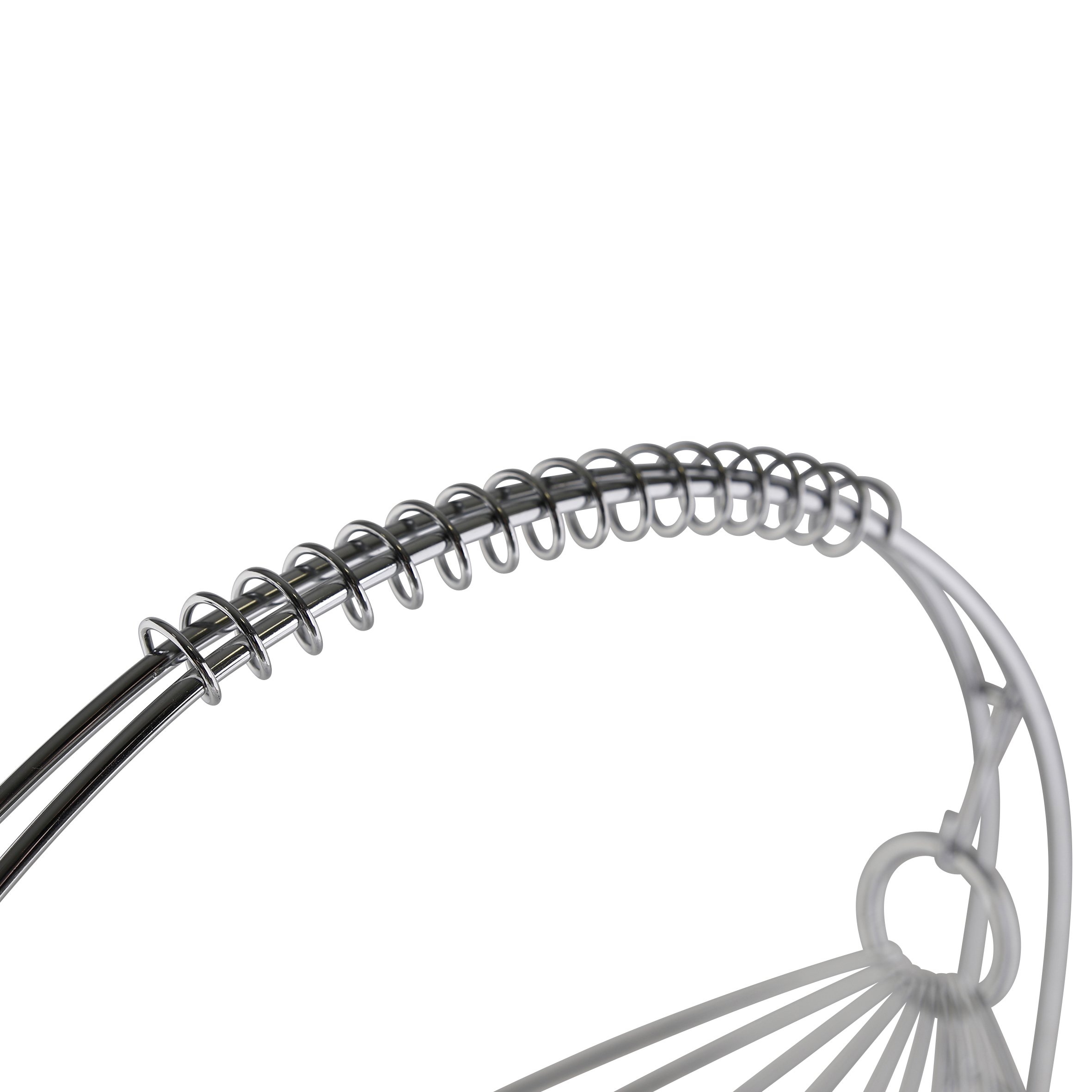 2 Tier Metal Fruit Basket - Double Hammock Chrome Fruit & Vegetable Display Stand, 35 x 25 x 43 cm - Perfect for Kitchen Countertop, Dining Table, or Pantry Organization