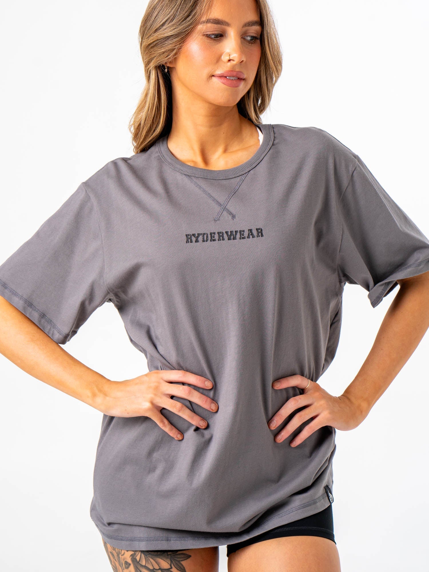 Octane Men's Premium Cotton T-Shirt - Steel Grey | Comfortable Casual Wear for Everyday & Gym