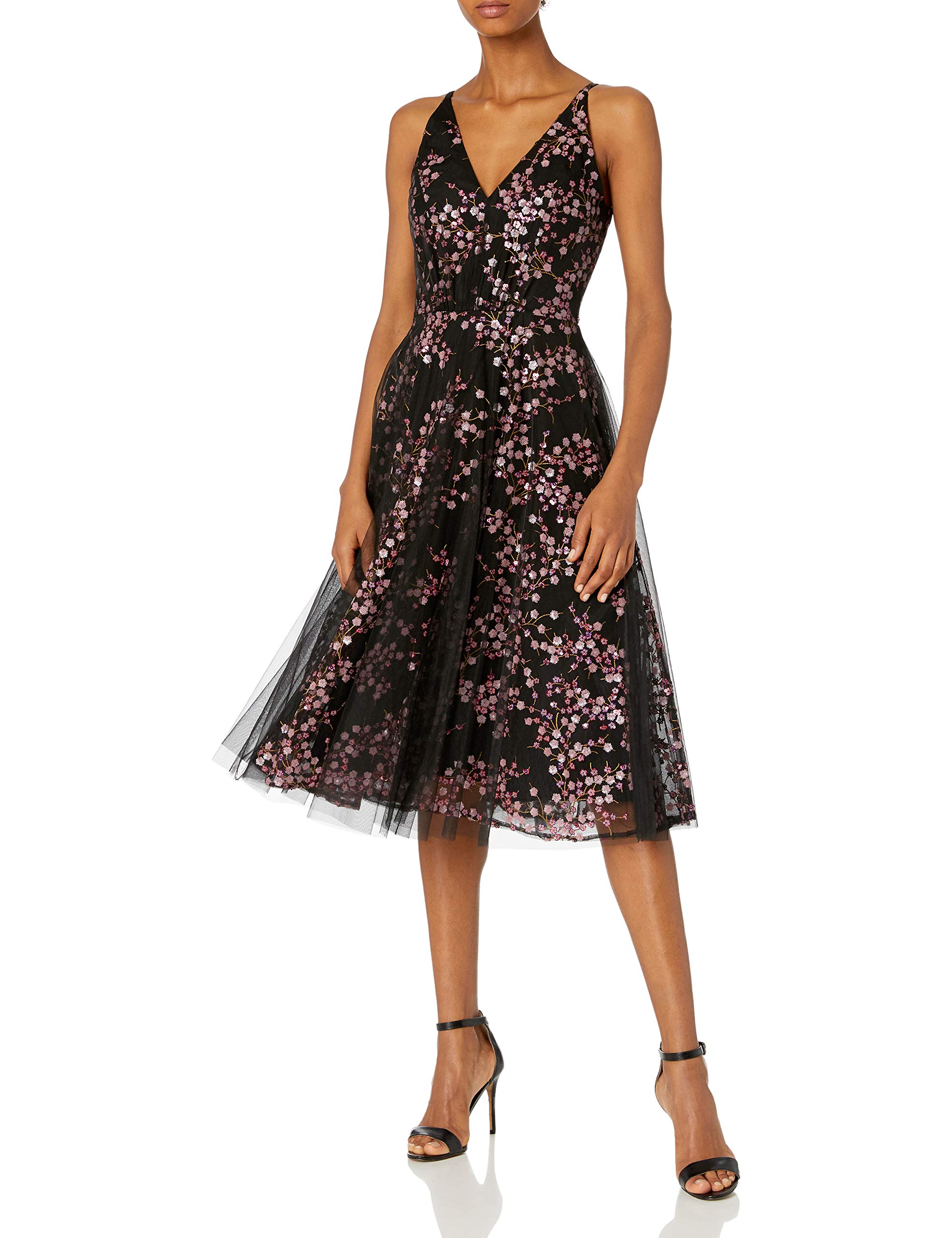 Courtney Sparkling Floral Tulle Dress for Girls - Elegant Party Gown for Weddings, Birthday Celebrations & Special Occasions