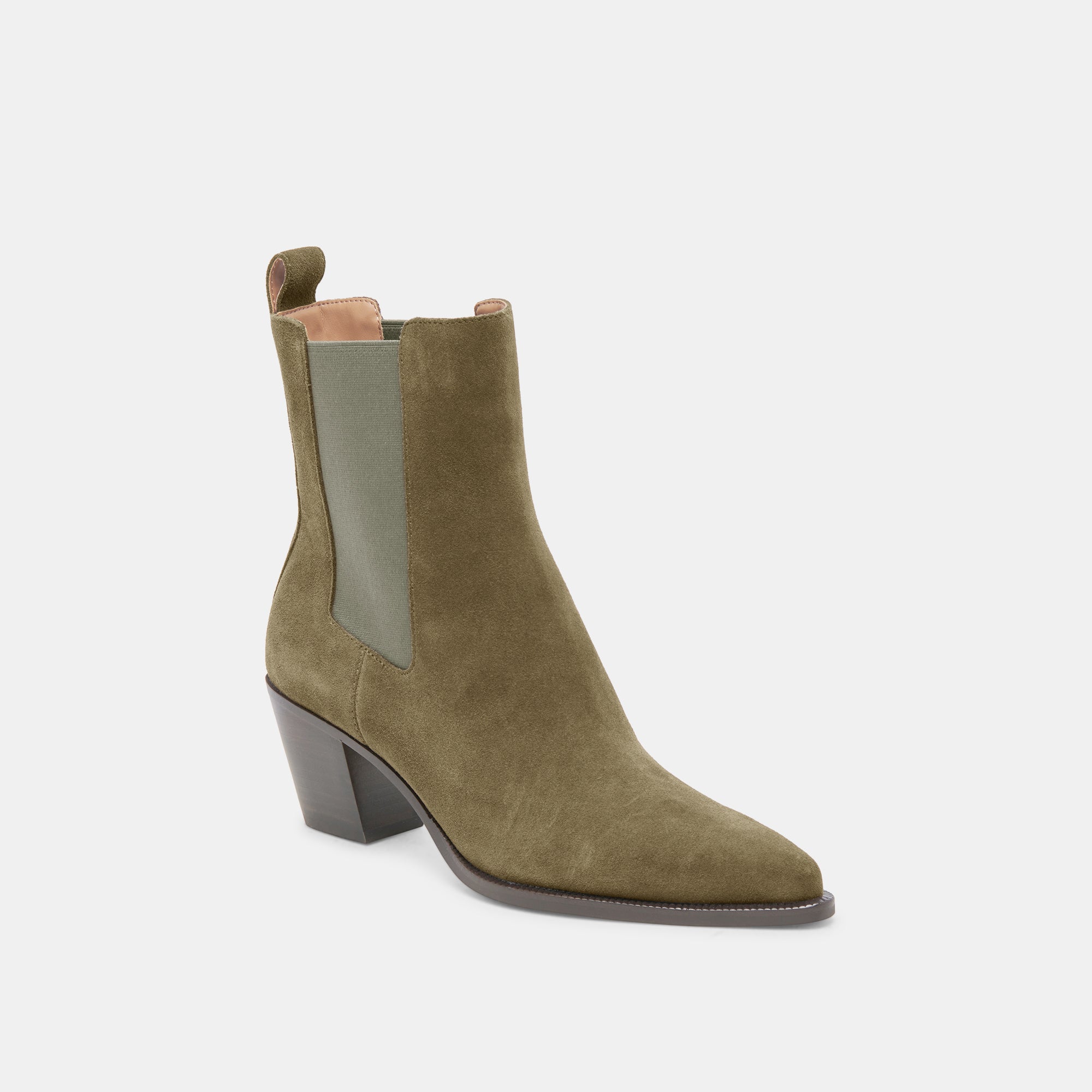 SHADIE H2O Waterproof Booties - Army Green Suede Ankle Boots for Women | Comfortable & Stylish Outdoor Shoes for Hiking, Walking & Casual Wear