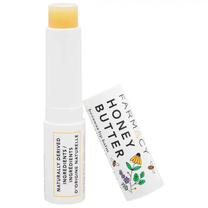 Farmacy Honey Butter Beeswax Lip Balm - Ultra Moisturizing & Nourishing for Dry, Chapped Lips - Perfect for Winter Care, Daily Hydration & On-The-Go Use