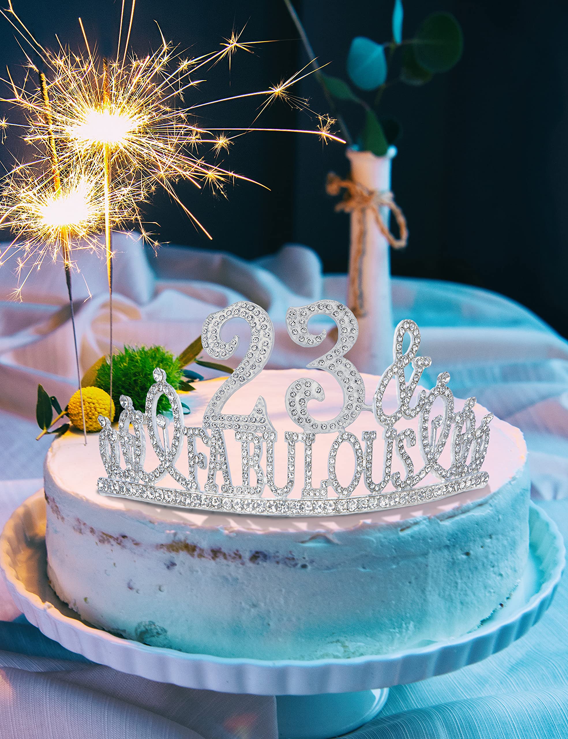 EBE EmmasbyEmma 23rd Birthday Party Decorations - Gold Glitter Balloons, Banner & Supplies for Women's 23rd Birthday Celebration | Perfect for Home, Office or Surprise Party Decor