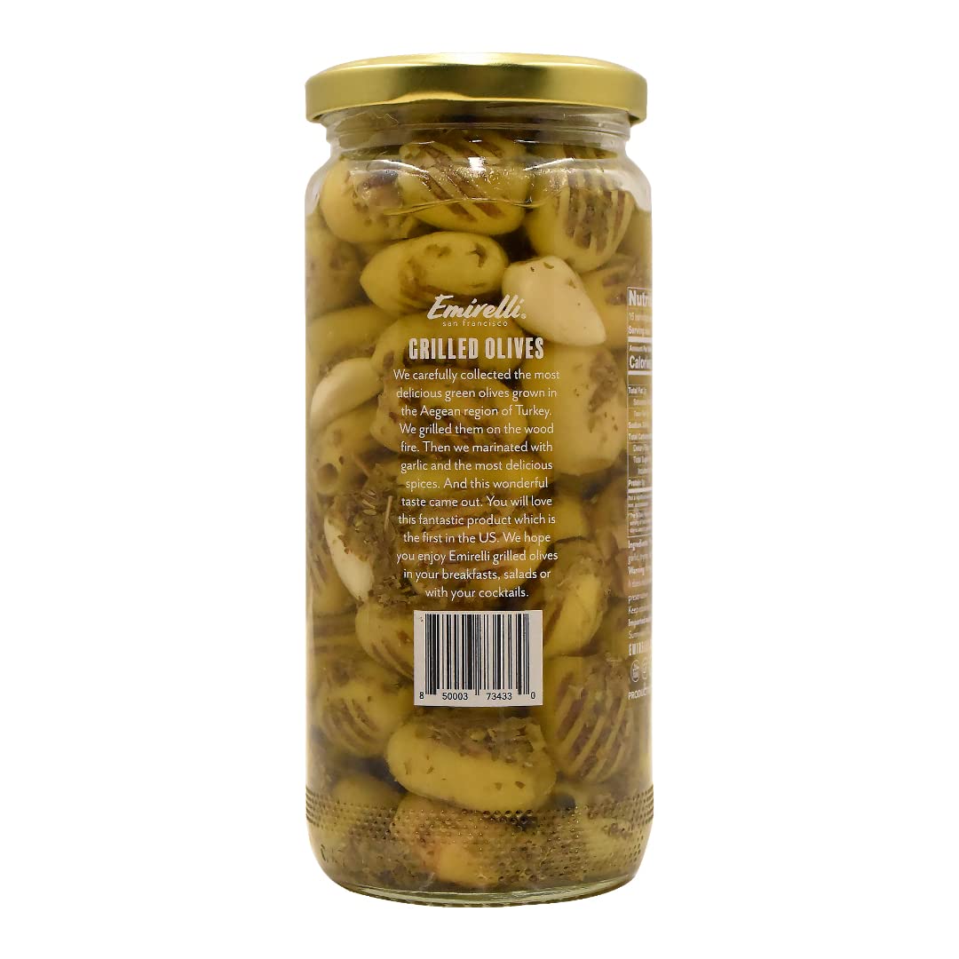 Premium Grilled & Pitted Green Olives from Turkey – Hand-Picked, Marinated in Fresh Spices, 3-Pack | Perfect for Salads, Charcuterie Boards & Mediterranean Dishes