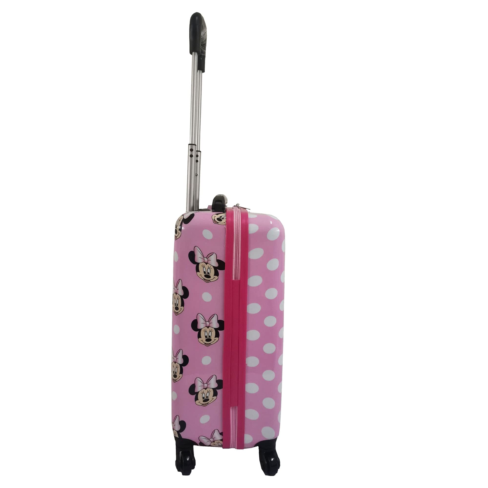 Minnie Mouse 20 Inch Kids Hardside Spinner Luggage - Lightweight Carry-On Rolling Suitcase for Girls Travel, School Trips & Sleepovers | Disney Character Design for Tweens