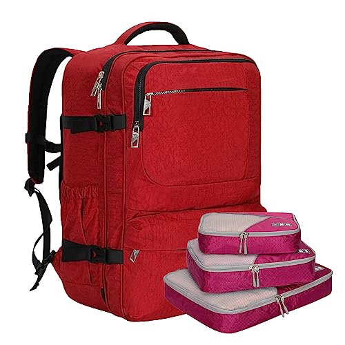 Red With 3pcs Packing Cubes