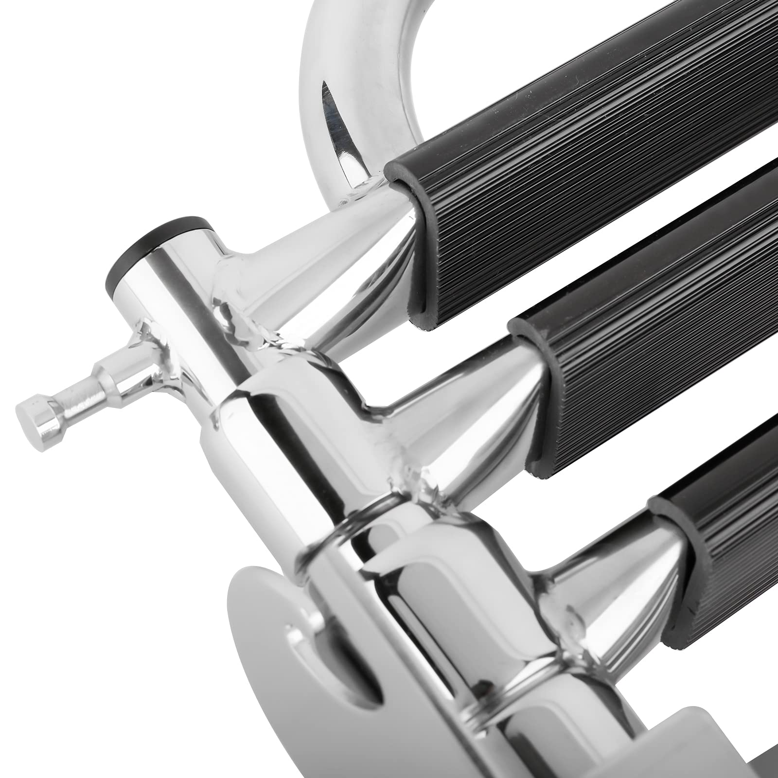 **Amarine Made 4-Step Stainless Steel 316 Boat Ladder – Spring Loaded Sliding Ladder with Carry Handle & Pop-N-Lock for Swim Platform – Perfect for Boating, Fishing & Water Sports**