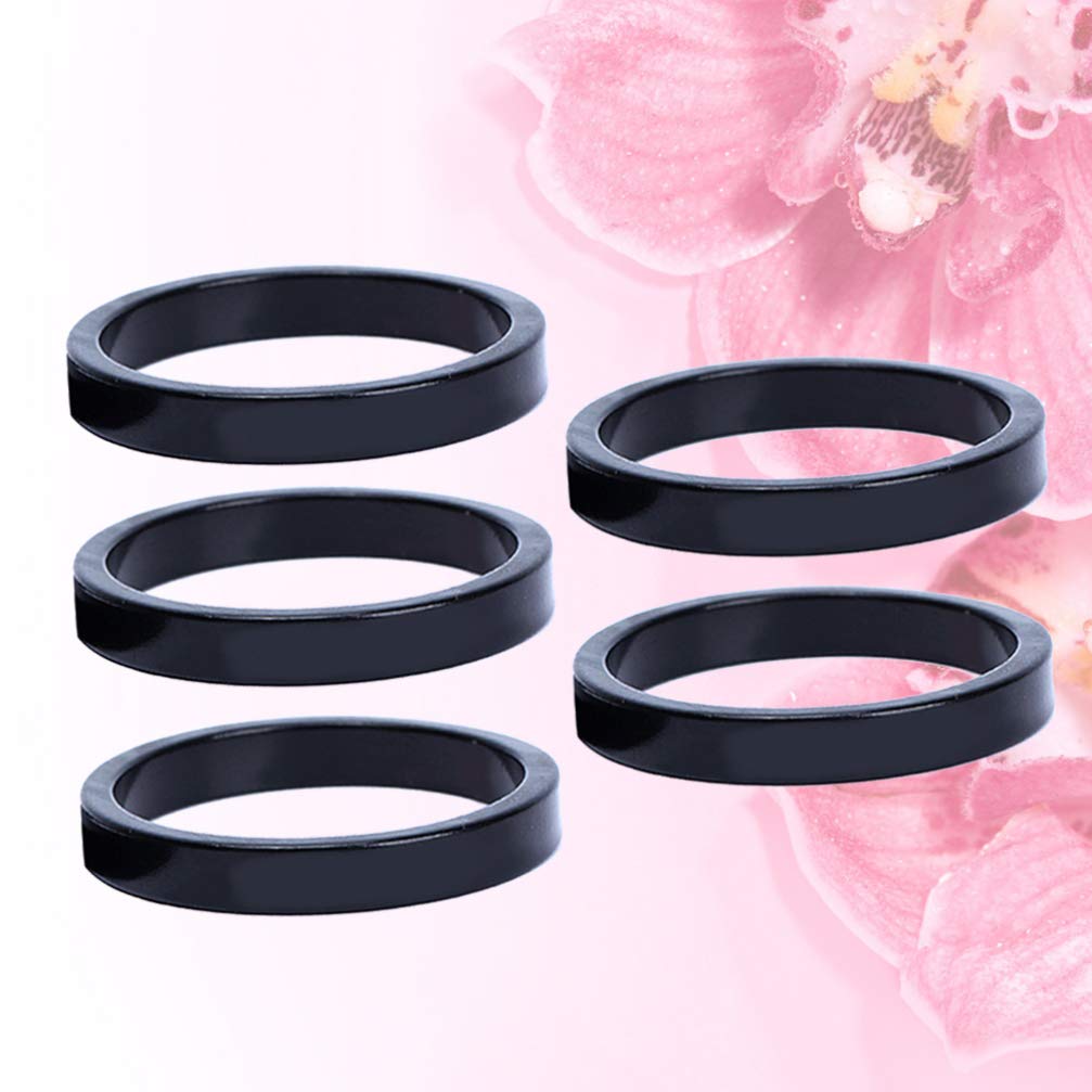 BESPORTBLE 5PCS Aluminum Alloy Bike Headset Spacer Set - 2MM Bicycle Stem Spacers for Road & Mountain Bikes - Lightweight & Durable Cycling Accessories for Bike Maintenance & Upgrades