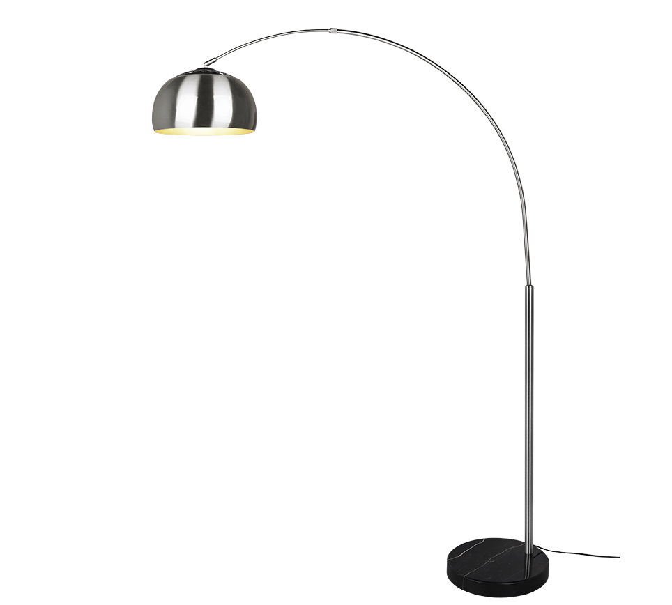Argentina Arc Floor Lamp - Modern Brass & Nickel Finish for Living Room, Bedroom, or Office Lighting