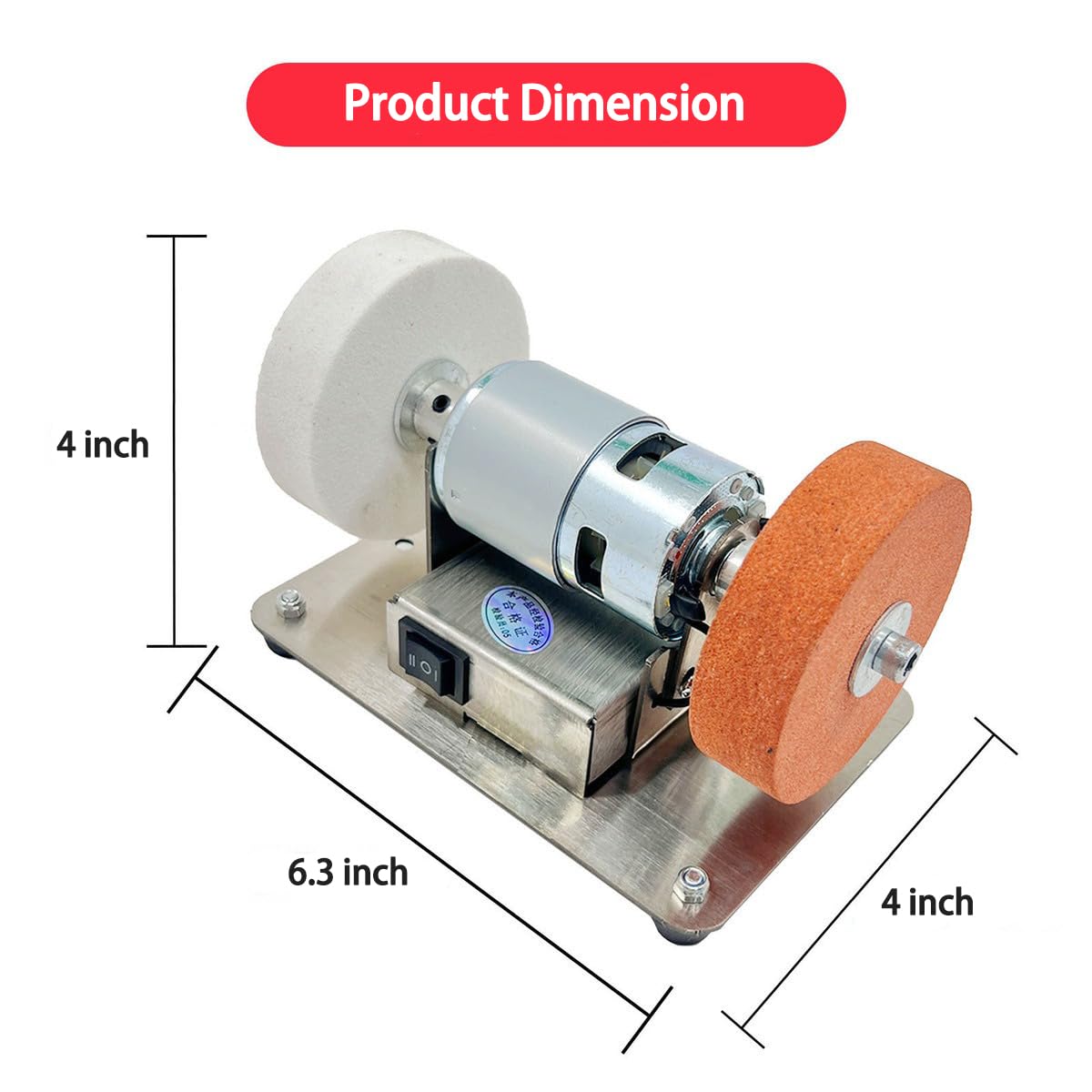120W 7-Speed Adjustable Bench Grinder & Polisher with 4-Inch Wheels - Double Sander & Drill Chuck Set Included - Perfect for Metal Sharpening, Woodworking, and DIY Projects