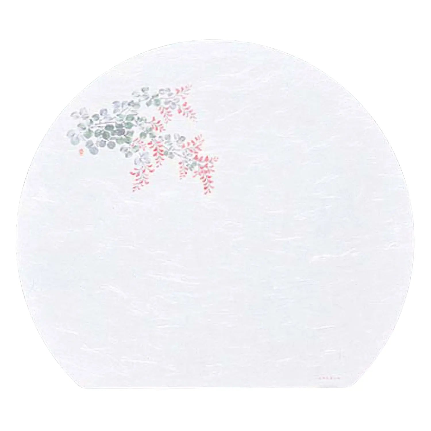Artec Washi Paper Half Moon Placemat - Japanese Bush Clover Design - Set of 100 - Eco-Friendly Table Decor for Dining, Parties & Home Styling