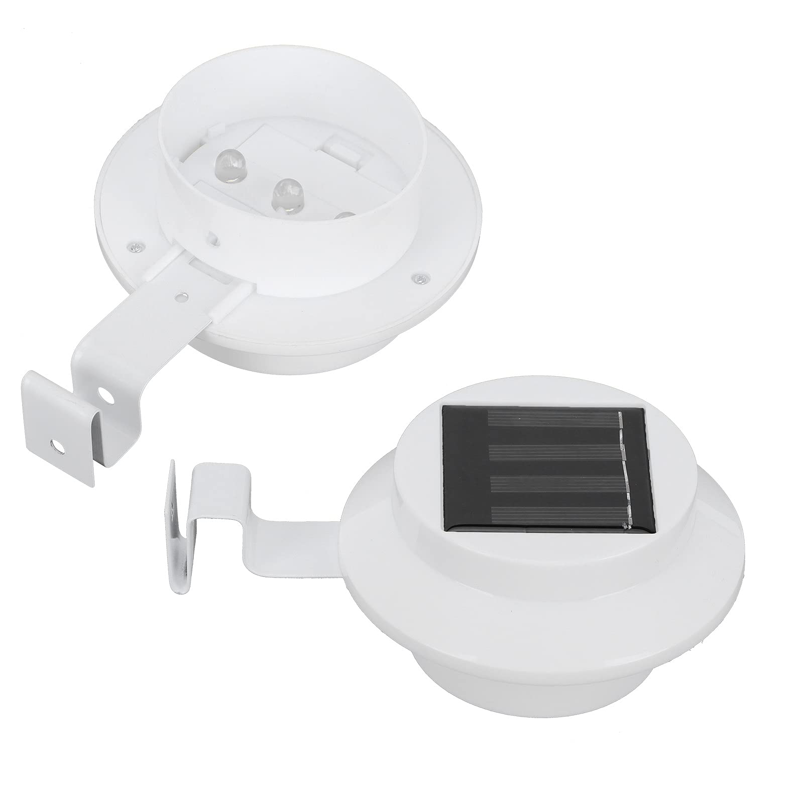 Xirfuni Solar Gutter Lights - Waterproof Outdoor LED Solar Rechargeable Lights for Home, Garden, Patio, Walkway & Deck Lighting | Energy Efficient Landscape Lighting Solution