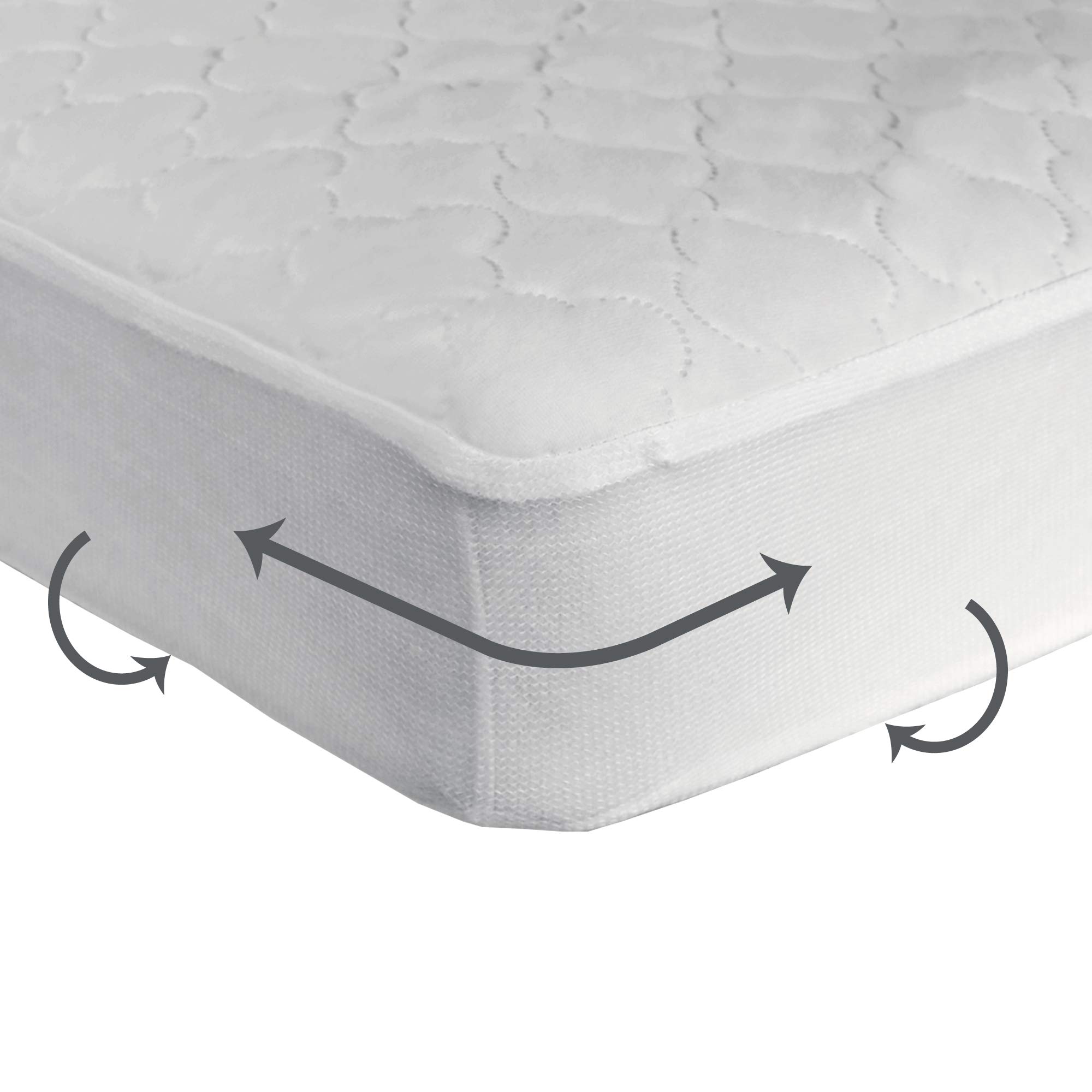 Sealy Baby Stain Defense 2-Pack Waterproof Fitted Crib Mattress Protector | Noiseless, Machine Washable & Dryer Safe | 52