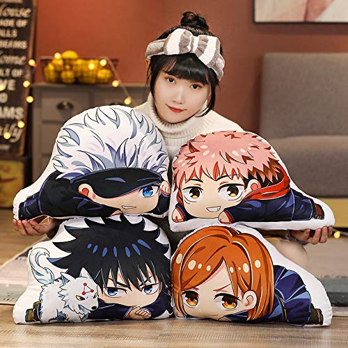 3D Double-Sided Anime Plush Pillow - Soft Stuffed Throw Cushion with Creative Printing | Perfect Gift for Anime Fans | Great for Bedroom Decor, Cosplay Props & Anime Collections