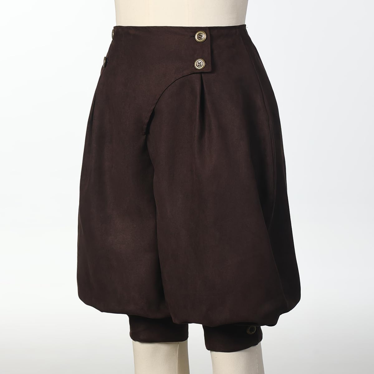 GRACEART Women's Renaissance Pirate Pants - High Waist Medieval Suede Trousers with Double Breasted Design for LARP, Cosplay & Historical Reenactment